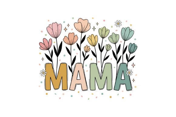 Boho Floral Mama Mothers Day: A Versatile Graphic Design Asset for T-Shirt Designs