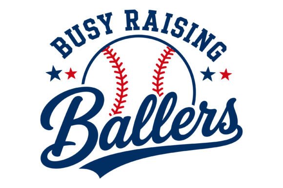 Busy Raising Ballers Baseball Design: A Versatile Graphic for T-Shirt and Branding Projects