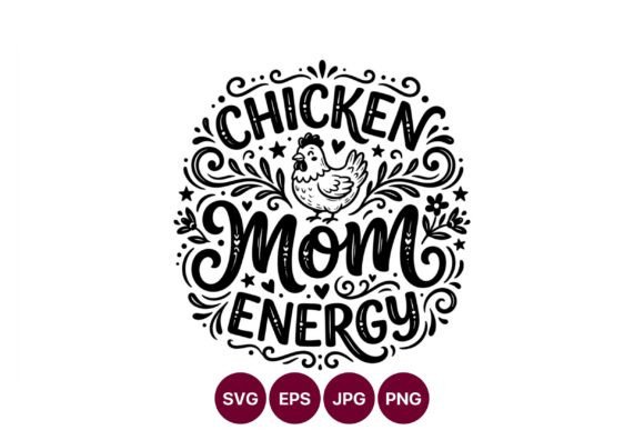 Chicken Mom Energy Graphics: A Versatile Illustration for Editorial and Web Publishing