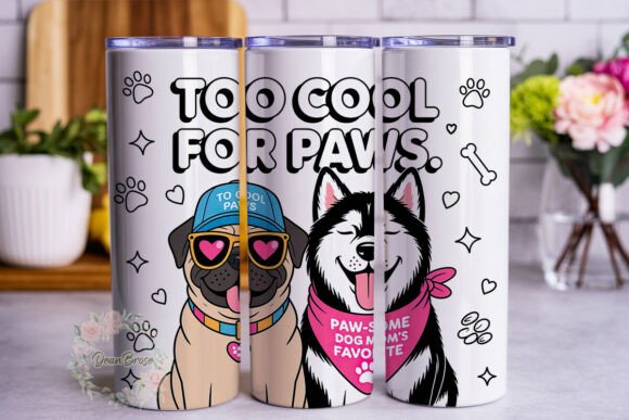 Dog Mom Friends Tumbler Wrap: A Versatile Graphic for Creative Projects