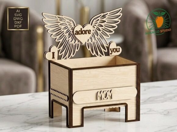 Heavenly Laser-Cut Box Design for Mother’s Day Crafting