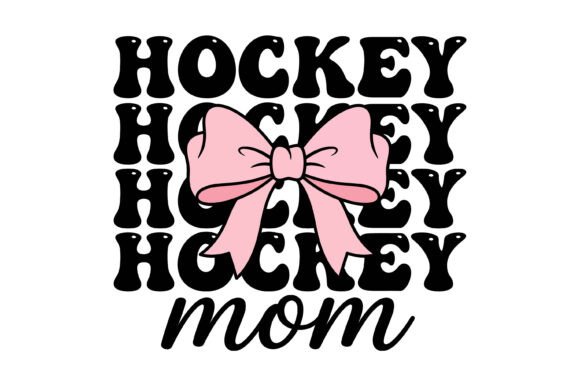Hockey Mom Bow Typography Design: A Fresh Take on Sports-Inspired Embroidery