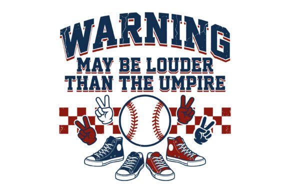 Loud Baseball Warning Graphics for T-Shirt Designs and Local Branding