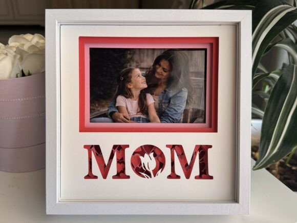 Mom - 3D Shadow Box Photo Frame for Mother’s Day Design Projects