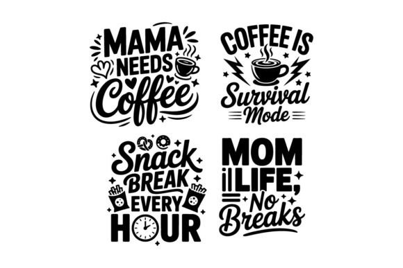 Mom Life Chaos Bundle – Funny Quotes for T-Shirt Designs