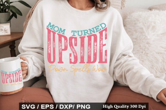 Mom Turned Upside Down Spells Wow Png: A Versatile Graphic Design Asset for Creative Marketers