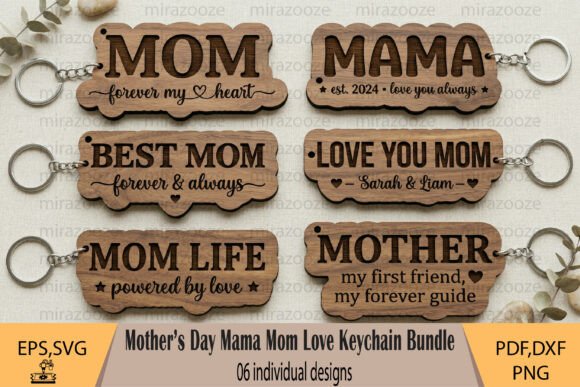 Mother’s Day Laser Cutting Keychain Design for Handmade Businesses