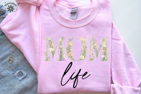 Retro Floral Mom Life Png, Boho Flowers: A Graphic Design Asset for T-Shirt Designs and Branding
