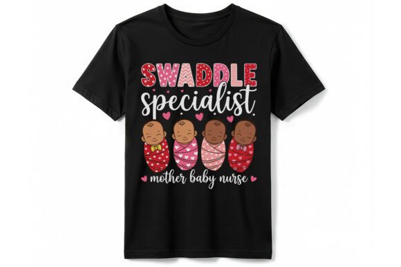 Swaddle Specialist Nurse T-Shirt: A Graphic Design Asset for Modern Content Creators